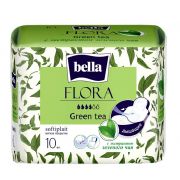 Прокладки Bella FLORA экстракт зеленого чая/10шт