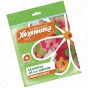Салфетка универсальная «ХОЗЯЮШКА Мила» Вальс цветов микрофибра 30*30см, 1 шт. 04027 /200
