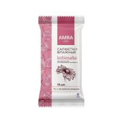 Салфетки влажные Amra  для интимной гигиены 15 шт/48