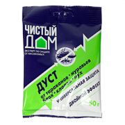 Средство Чистый дом Дуст от тараканов, блох, клопов 50гр