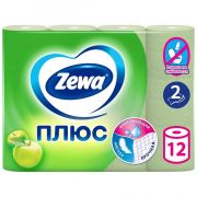 Бумага туалетная Zewa+ 2сл. Яблоко/12шт