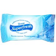 Салфетки влажные Superfresh Бриз, флау, фрут,дет./ 15шт. /в ассорт .уп/120шт
