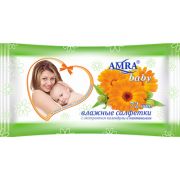 Салфетки влажные Amra детские с календулой 72шт