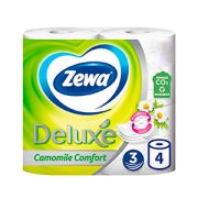 Бумага туалетная Zewa Deluxe Ромашка 3-сл. 4шт./14