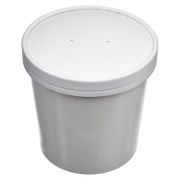 Упаковка для супов, каш, мороженого с пластик. крышкой ECO SOUP 12W (белая) (70* 85*340) 1/25/ 250шт