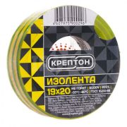 Изолента 19мм*20м желто-зеленая КРЕПТОН