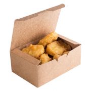 Упаковка для куриных крыльев и наггетсов ECO FAST FOOD BOX S «Pure Kraft» (115*75*45) 1/25/ 600шт