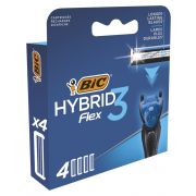 Сменные кассеты для мужской бритвы «BIC» Flex3 HYBRID, 4шт