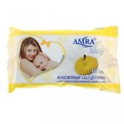 Салфетки влажные Amra детские с ромашкой 48шт