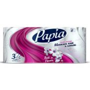 Бумага туалетная Papia Балийский цветок 3сл. 8шт
